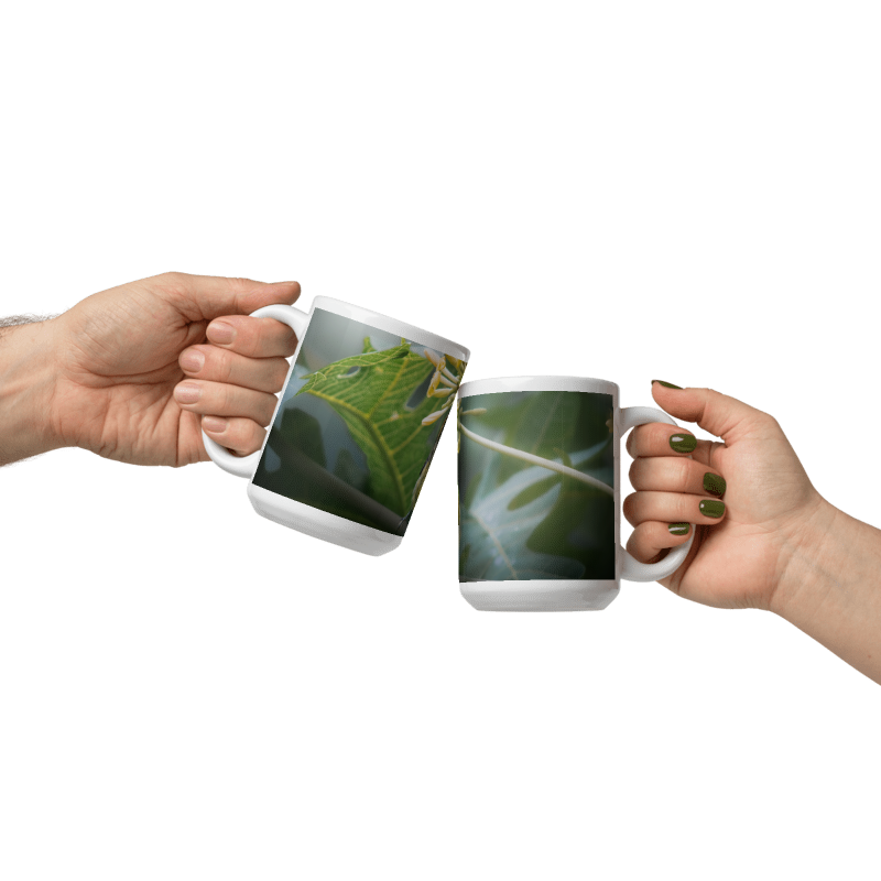 White glossy mug