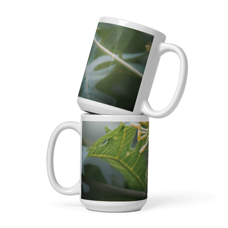 White glossy mug