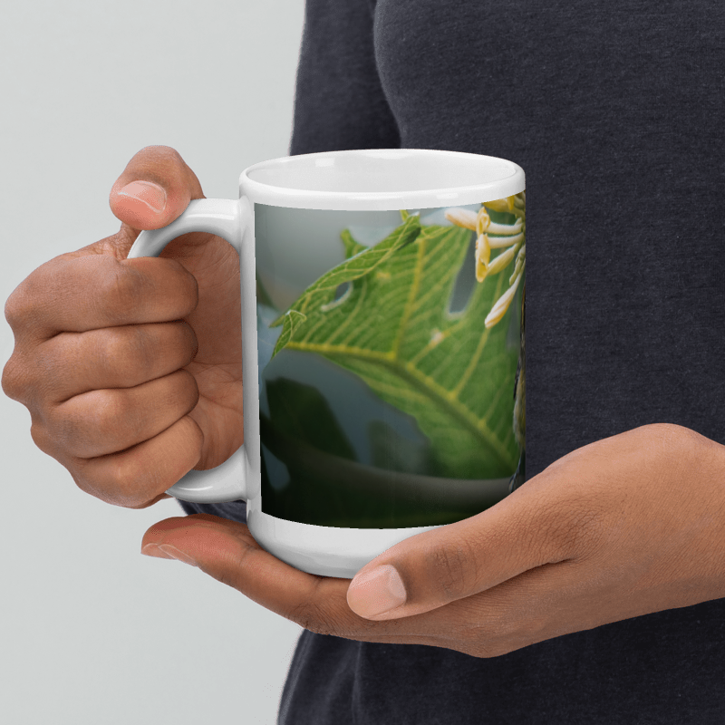 White glossy mug