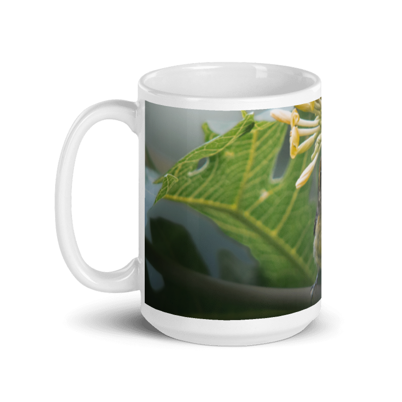White glossy mug