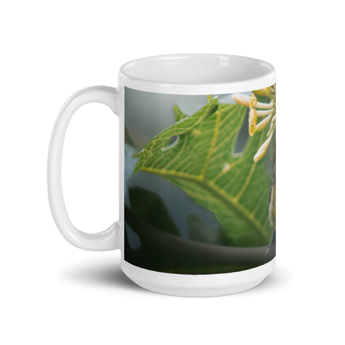 White glossy mug