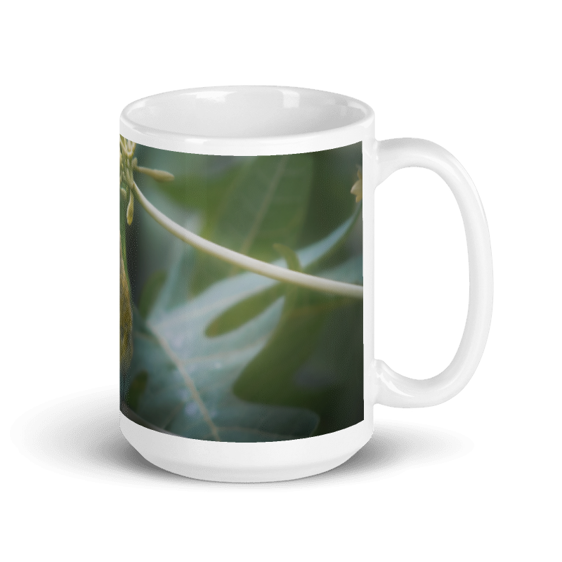 White glossy mug