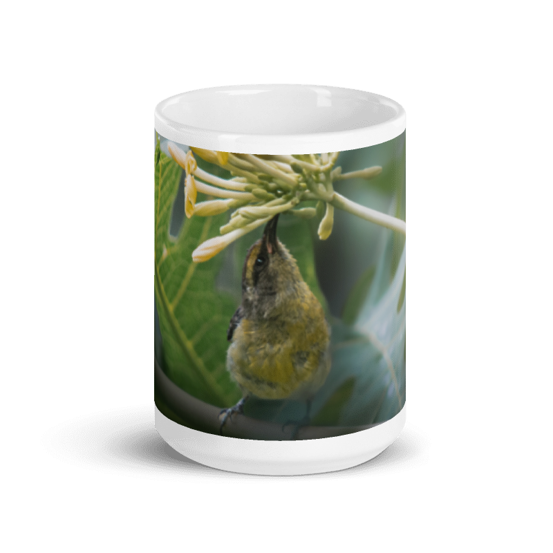 White glossy mug